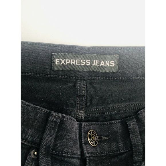 Express Jeans Women Size 6L Black Mid Rise Legging Cotton - Picture 3 of 8